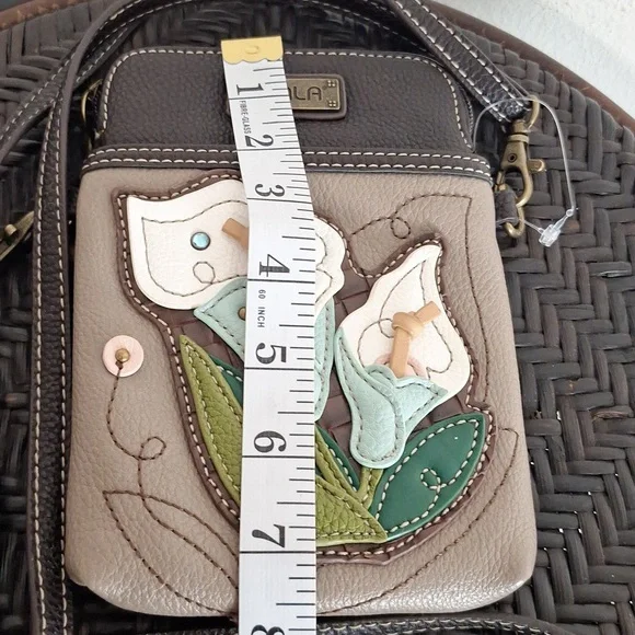 Charming Chala Lilly Blooms Flower Floral Cell Phone Purse Mini Crossbody Bag - Picture 4 of 12